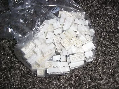 Buy Assorted 1  High White Lego Bricks (2 Dots Wide) • 1.50£