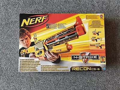 Buy NERF N-strike Recon CS-6 Inc. Extra Mag, Night Sight Laser,14 Darts, VGC, Tested • 9.99£