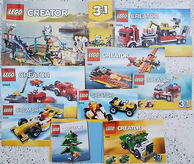 Buy 9 Lego  Creator Instruction Manual Bundle Inc (Pirate Roller  Coaster 31084) • 5£
