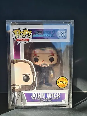 Buy Funko Pop Movies Rare John Wicks Chapter 2 387 Chase Edition In Hard Stack Case • 129.95£