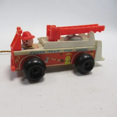 Buy Fisher Price Fire Engine 720 Vintage Pull Along With Working Bell Nodding Driver • 6.99£