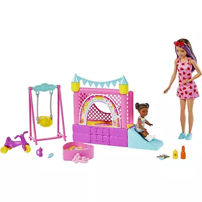 Buy Mattel HHB67 - Barbie - Skipper - Babysitters Inc - Bouncing Castle Play Set BWARE • 31.09£