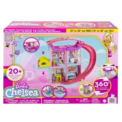 Buy Mattel Barbie Chelsea Playhouse Slide, Holiday Friends Barbie, Pool, Slide • 54.37£