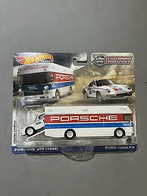 Buy Hot Wheels - Team Transport Porsche 959 (1986) & Euro Hauler Premium Car Culture • 24.99£