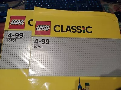 Buy LEGO CLASSIC: 48x48 Grey Baseplate (10701) X2 • 22£