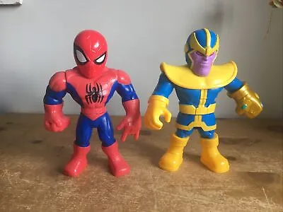 Buy SPIDER-MAN AND THANOS  - Mega Mighties Marvel  10” Toy Figure Hasbro • 7.99£