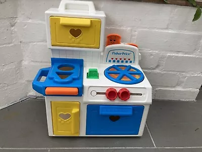 Buy Vintage 1990 Fisher Price Compact Mini Toddler Kitchen Oven, Retro • 25£