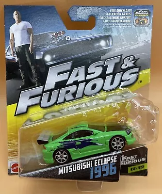 Buy Mattel The Fast And Furious 1996 Mitsubishi Eclipse 2016 1:55 New Carded 12/32 • 79.99£