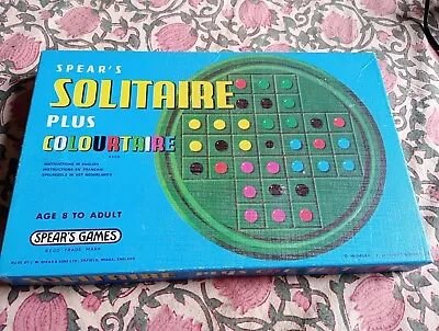 Buy Solitaire Colourtaire Spear's Games Vintage 1970 Complete Superb Condition 8+ • 7.50£