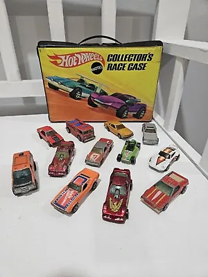 Buy REDUCED! Vtg 1969 Mattel Hotwheels Collectors Race Case With 12 Vtg Cars • 33.07£