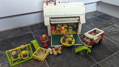 Buy Vintage 1970s Fisher Price Play Family School With Accessories And Little People • 19.09£