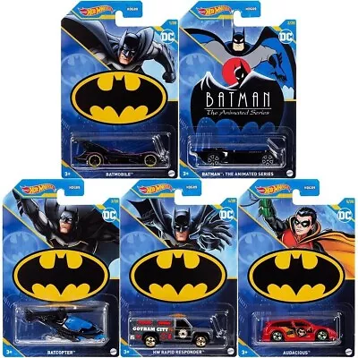 Buy DC Hot Wheels Batman Blockbuster Character Diecast Cars - Set Of X5 • 14.39£