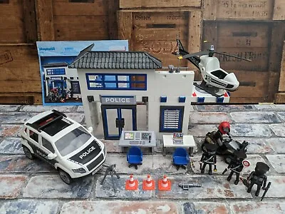 Buy Playmobil City Action 9372 Police Station With Helicopter And Car • 30.95£