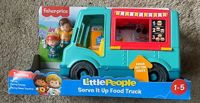Buy Fisher-Price Little People Serve It Up Food Truck Push-Along Musical Toy - NEW • 17.99£