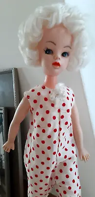 Buy Vintage 1960's Barbie Clone_ White Haired Sindy Tammy Clone Doll & Jumpsuit • 28.72£