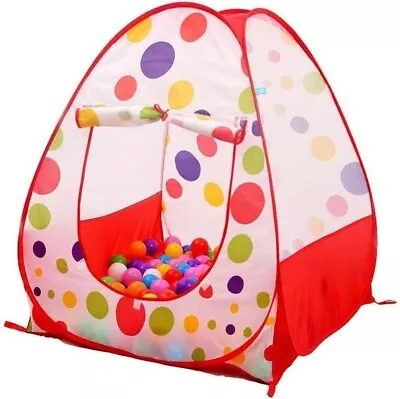Buy Pop Up Kids Play Tent Blue Red Folding Instant Play Den Wendy Play House Zip Bag • 15.29£