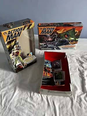 Buy 2 X ACTION MAN EMPTY BOXES - Warpaint Warrior 1993 Camping Base Camp 1994 • 9£