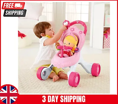 Buy Fisher Price Princess Stroll Along Musical Walker & Doll Stroller Baby Gift Set • 49.98£