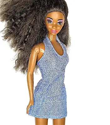 Buy 1999 Barbie Generation Girl Blue Glitter Short Dress B1210 • 5.13£