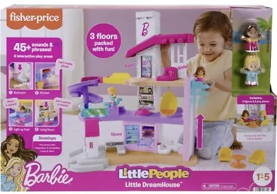 Buy BNIB Barbie Little People Dreamhouse Fisherprice Interactive Toddler Doll House • 45£