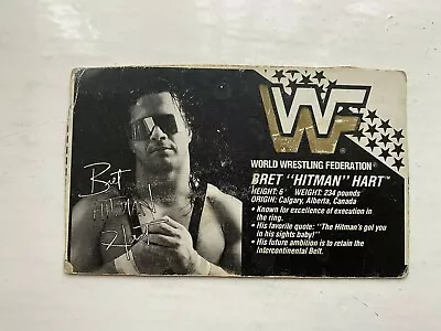 Buy Wwe Bret Hart Hasbro Wrestling Figure Bio Card Wwf Series 4 Biocard • 3.99£