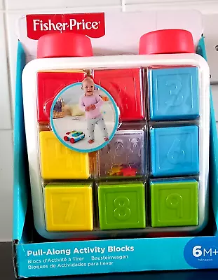 Buy Fisher Price Pull-Along Activity Blocks 6mths+  NEW Packaging I COMBINE POSTAGE • 6.49£