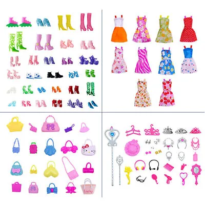 Buy Barbie Doll Dresses Clothes Bundle Fashion Party Dress Shoes Jewellery Gifts UK. • 8.75£