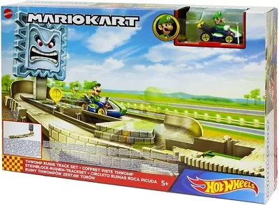 Buy Hot Wheels Mario Kart Thwomp Temple Track Set Super Mario Game Kid's Playset • 31.99£