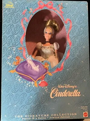 Buy Vintage 1998 Walt Disney Cinderella Signature Collection Barbie Doll Opened Box • 39.58£