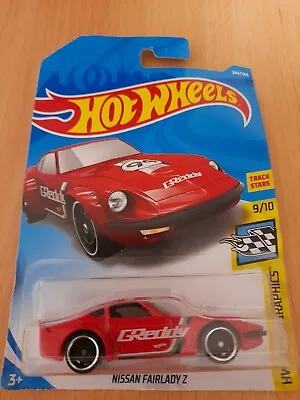 Buy New Hot Wheels Nissan Fairlady Z In Red Speed Graphics 9/10 Long Card 244/365 • 10£