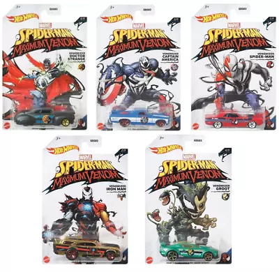 Buy Hot Wheels Marvel Spider-Man Maximum Venom Die-Cast Set Of 5 Cars 1:64 Scale • 17.97£