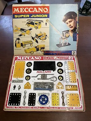 Buy Vintage Meccano Super Junior Set 2, 1967, 100% Complete In Original Box • 45.50£