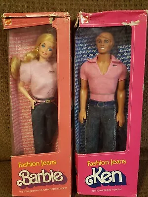 Buy 1981 Fashion Jeans Barbie And Ken Dolls NRFB • 52.06£