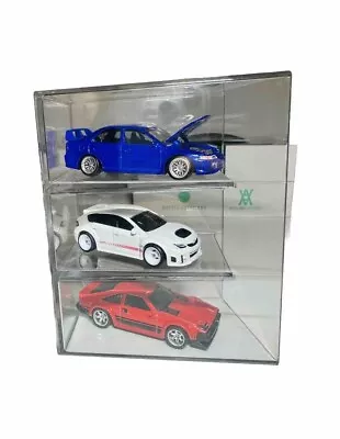 Buy Diecast Display Show Case For 1:64 Scale Model Cars 3 Slots HOT WHEELS Matchbox • 4.72£
