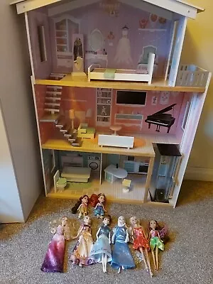 Buy Large Wooden Dolls House With Accessories Barbie Size By Boppi With 8 Dolls • 40£