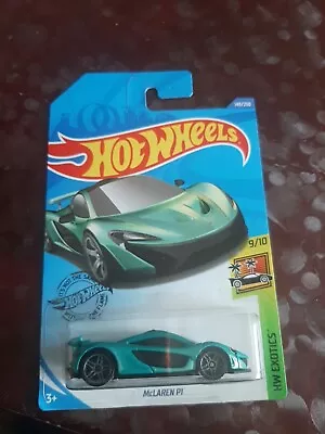 Buy Hot Wheels McLaren P1 Green HW Exotics Number 149 Blue 2 Tone Colour Exotics • 14.99£