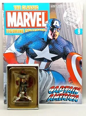 Buy Eaglemoss Classic Marvel Figurine Collection Captain America Issue 9 + Magazine • 10£