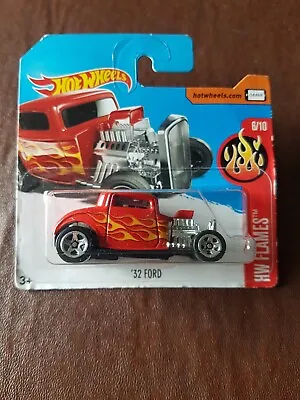 Buy HOT WHEELS 146/365 - 2017 HW Flames 6/10 - '32 Ford In Red - Carded • 9.99£