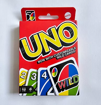 Buy Uno Card Game 112 Cards Customizable Wild Cards Instructions Mattel Games Fun • 8.45£