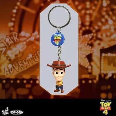 Buy ⭐️Toy Story 4 Sheriff Woody Keyring Figure Hot Toys Cosbaby Keychain BNIB • 5.99£
