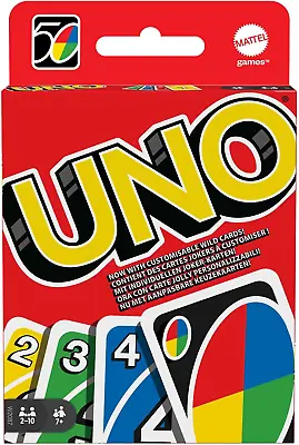 Buy Mattel Games UNO, Classic Card Game For Kids And Adults For Family Game Night, A • 7.28£
