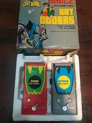 Buy Bat Coders Batman Robin Mego Dc New Gio.co. 1979 Rome Vintage Walkie Talkies • 171.30£