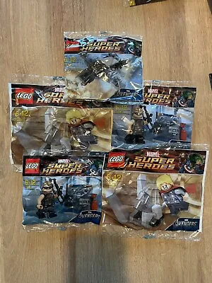 Buy LEGO 30162, 30163 (x2), 30165 (x2) Marvel Hawkeye, Thor, And Quinjet Polybag Lot • 19.99£