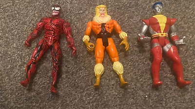 Buy Carnage Colossus And Sabretooth 5  Action Figures 1994 ToyBiz Marvel Spiderman • 25£