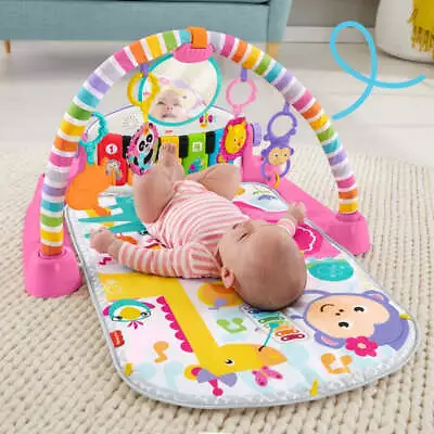 Buy Fisher-Price Deluxe Kick & Play Piano Baby Play Mat Pink • 69.99£