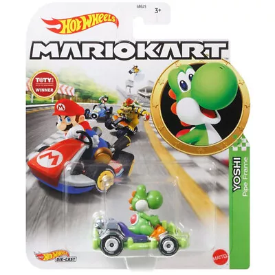 Buy Hot Wheels Mario Kart Green Yoshi Standard Kart Brand New & Sealed • 12.99£