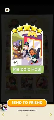 Buy Card Name Melodic Haul Monopoly Go 5 Star Stickers With Supur Fast Delivery  • 4.90£