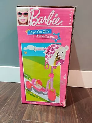 Buy Barbie  Pink 3 Wheel Scooter With Barbie Bag Age3+ • 30£