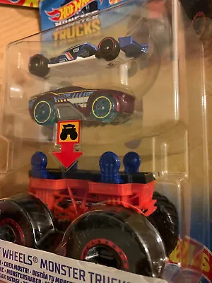 Buy Hot Wheels Monster Truck 1:64 2-in-1 Muscle Car Formula 1 F1 Race Car Hotwheels • 10.99£
