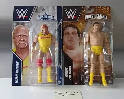 Buy Hogan Andre WWE Mattel Wrestlemania Hollywood Wrestling Figure Sealed Bundle Lot • 29.99£